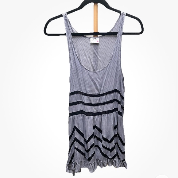Free People Voile Lace Trapeze Slip Dress Iron Grey SP EUC Whimsigoth AHS Rare - Picture 2 of 5
